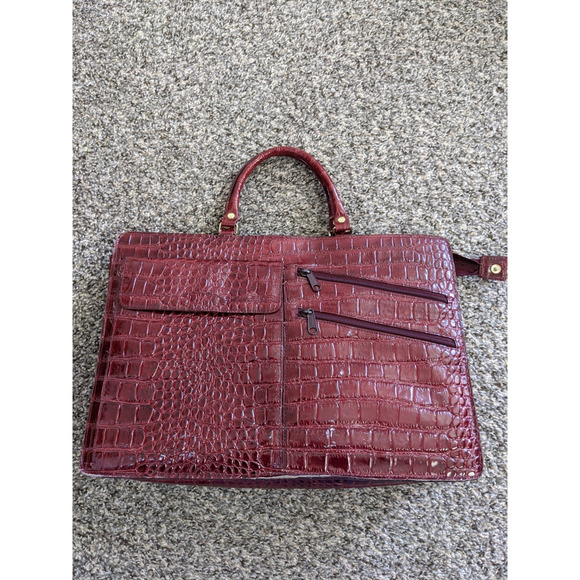 Vintage 1950s Cherry Red Crocodile Alligator Leather Handbag Purse Made In Korea - Picture 1 of 12